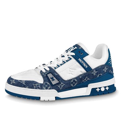 louis vuitton schoenen blauw|louis vuitton blue sneakers.